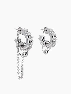 Justine Clenquet Silver Penny Earrings